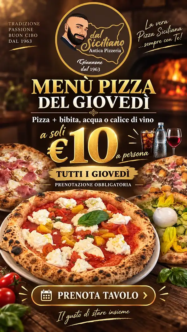 Menù Pizza del Giovedì
