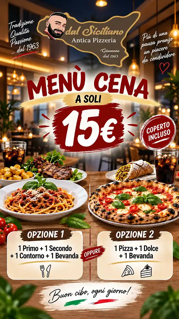 Menù Cena Dal Siciliano