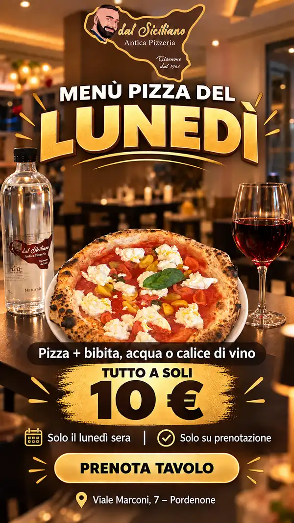 Menù Pizza del Lunedì